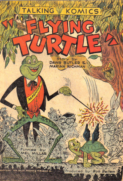 Cover for Talking Komics (Belda Record & Publ. Co., 1946 series) #[F - Flying Turtle]