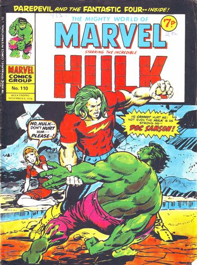 Cover for The Mighty World of Marvel (Marvel UK, 1972 series) #110