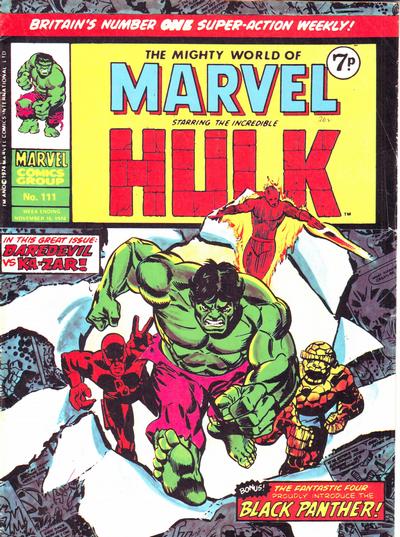 Cover for The Mighty World of Marvel (Marvel UK, 1972 series) #111