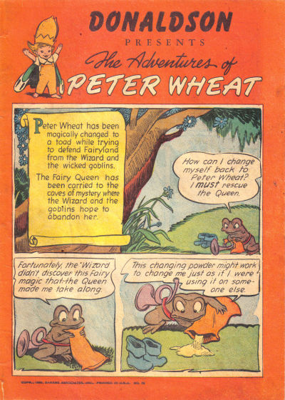 Cover for The Adventures of Peter Wheat (Peter Wheat Bread and Bakers Associates, 1948 series) #26 [Donaldson]