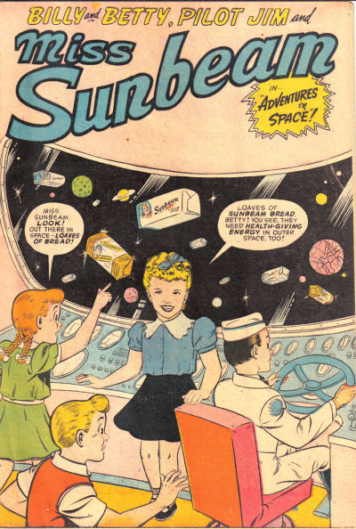 Cover for Billy & Betty, Pilot Jim and Miss Sunbeam in Adventures in Space (American Comics Group, 1955 series) 