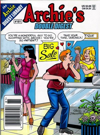 Cover for Archie's Double Digest Magazine (Archie, 1984 series) #181 [Newsstand]