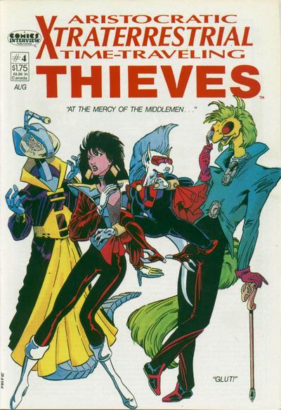 Cover for Aristocratic Xtraterrestrial Time-Traveling Thieves (Fictioneer Books, 1987 series) #4