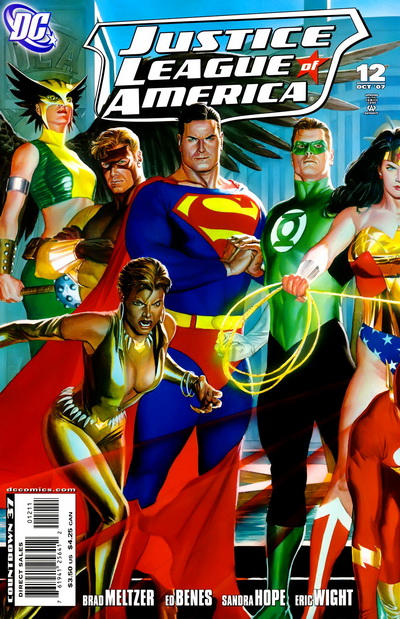 Cover for Justice League of America (DC, 2006 series) #12 [Direct Sales - Left Side of Cover]