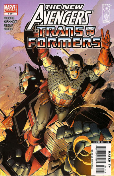 Cover for New Avengers / Transformers (Marvel, 2007 series) #1