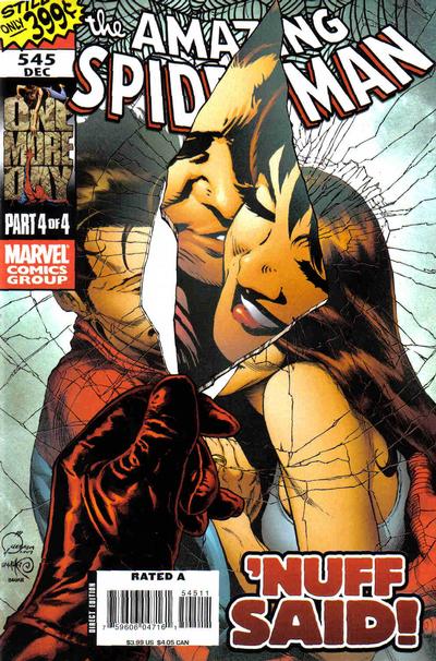 Cover for The Amazing Spider-Man (Marvel, 1999 series) #545 [Direct Edition - Joe Quesada Cover]
