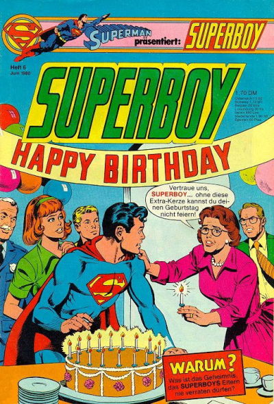 Cover for Superboy (Egmont Ehapa, 1980 series) #6/1980