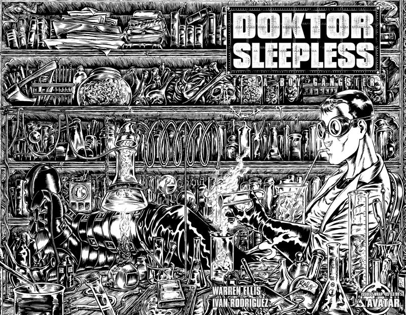 Cover for Doktor Sleepless (Avatar Press, 2007 series) #2 [Wraparound Variant Cover]
