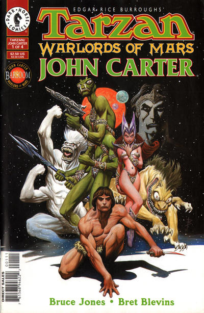 Cover for Tarzan / John Carter: Warlords of Mars (Dark Horse, 1996 series) #1