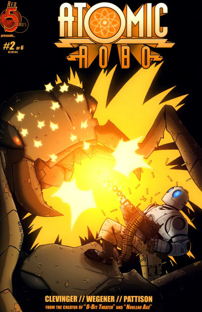 Cover for Atomic Robo (Red 5 Comics, Ltd., 2007 series) #2