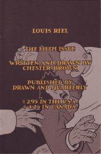 Cover Thumbnail for Louis Riel (Drawn & Quarterly, 1999 series) #5