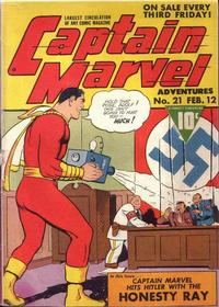 Cover for Captain Marvel Adventures (Fawcett, 1941 series) #21