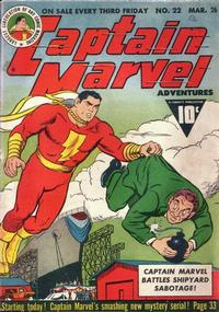 Cover for Captain Marvel Adventures (Fawcett, 1941 series) #22