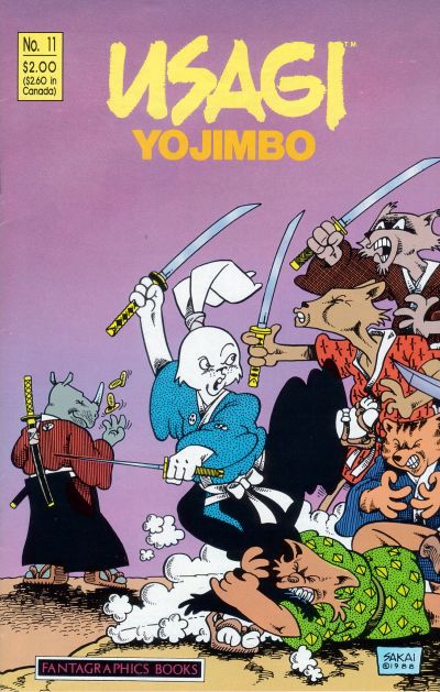 Cover for Usagi Yojimbo (Fantagraphics, 1987 series) #11