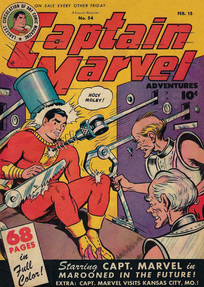 Cover for Captain Marvel Adventures (Fawcett, 1941 series) #54
