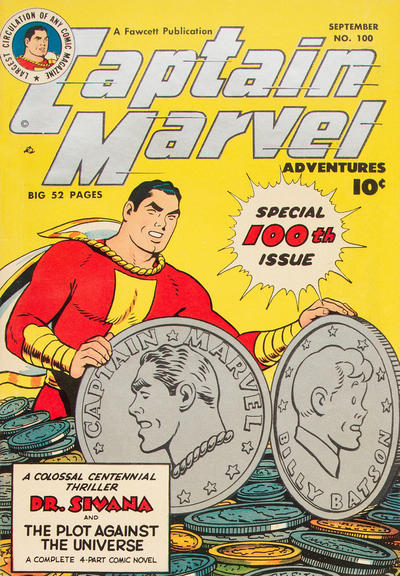 Cover for Captain Marvel Adventures (Fawcett, 1941 series) #100