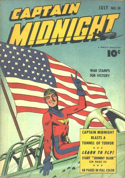 Cover for Captain Midnight (Fawcett, 1942 series) #10
