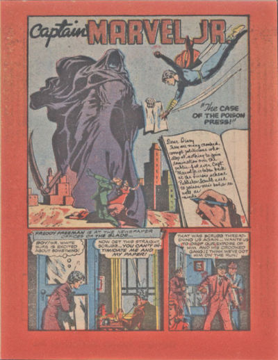 Cover for Captain Marvel, Jr.: "The Case of the Poison Press" [Fawcett Miniature] (Fawcett, 1946 series) 