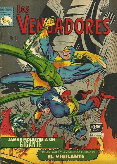 Cover for Los Vengadores (Editora de Periódicos, S. C. L. "La Prensa", 1965 series) #81