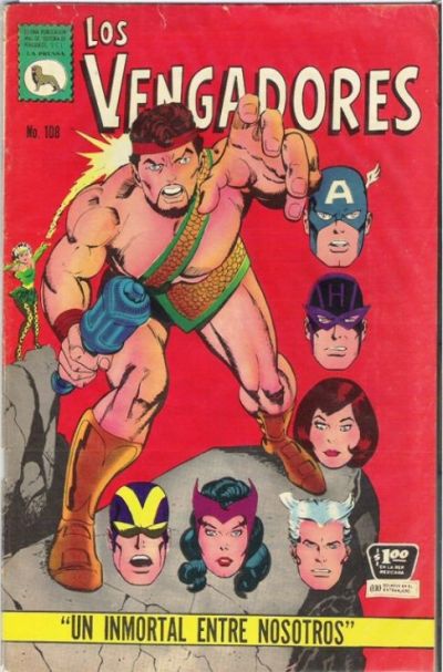 Cover for Los Vengadores (Editora de Periódicos, S. C. L. "La Prensa", 1965 series) #108