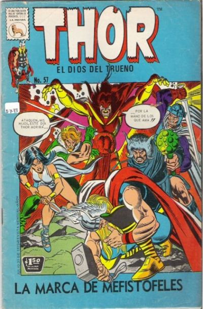 Cover for Thor el Dios del Trueno (Editora de Periódicos, S. C. L. "La Prensa", 1968 series) #57