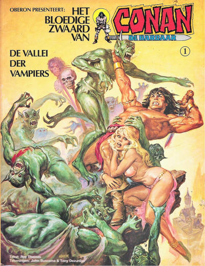 Cover for Het bloedige zwaard van Conan de barbaar (Oberon, 1979 series) #1 - De vallei der vampiers [Eerste druk]