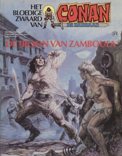 Cover for Het bloedige zwaard van Conan de barbaar (Oberon, 1979 series) #21 - De troon van Zamboula