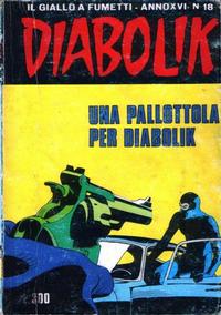 Cover Thumbnail for Diabolik (Astorina, 1962 series) #v16#18 [344] - Una pallottola per Diabolik
