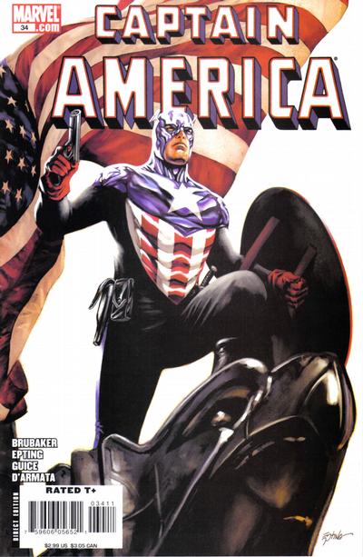 Cover for Captain America (Marvel, 2005 series) #34 [Direct Edition]