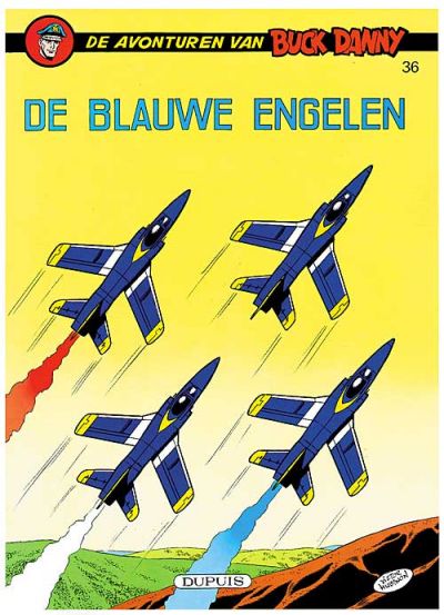 Cover for Buck Danny (Dupuis, 1949 series) #36 - De blauwe engelen [Herdruk 1977]