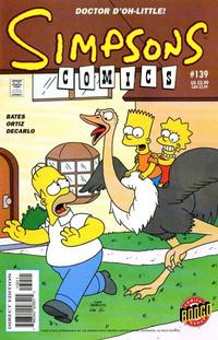 Cover for Simpsons Comics (Bongo, 1993 series) #139
