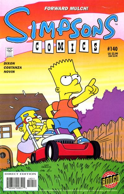 Cover for Simpsons Comics (Bongo, 1993 series) #140