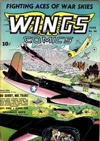Cover Thumbnail for Wings Comics (Fiction House, 1940 series) #34