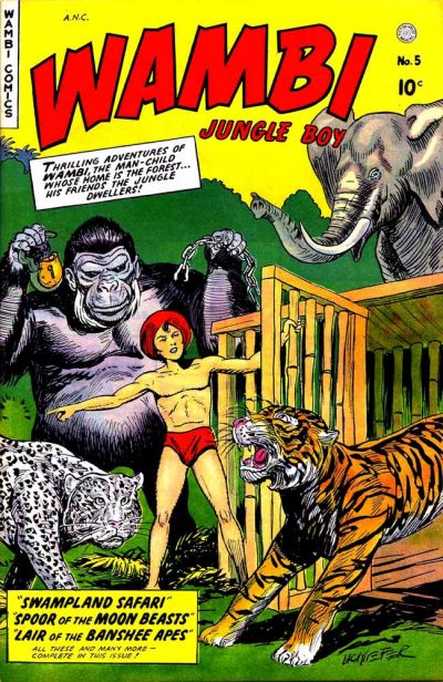 Cover for Wambi, Jungle Boy (Fiction House, 1942 series) #5