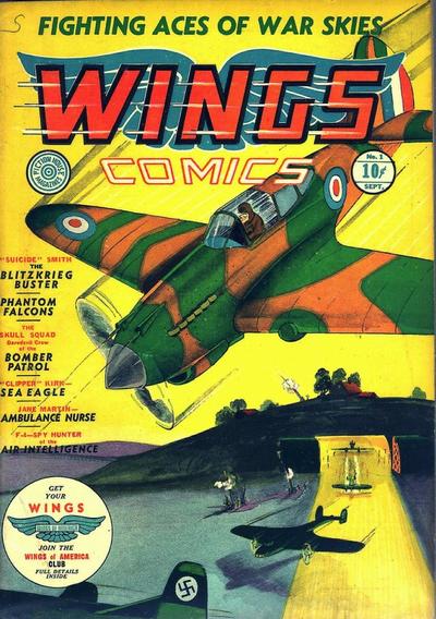 Cover for Wings Comics (Fiction House, 1940 series) #1