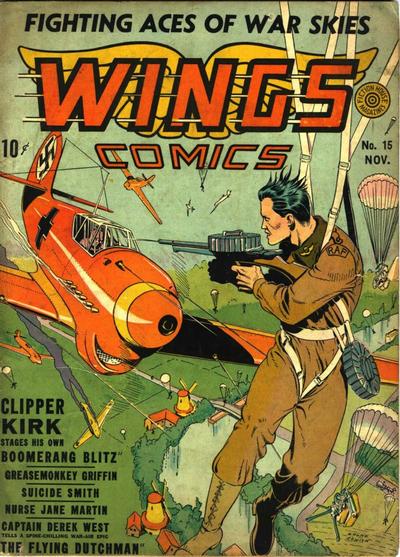 Cover for Wings Comics (Fiction House, 1940 series) #15