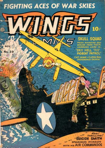Cover for Wings Comics (Fiction House, 1940 series) #39