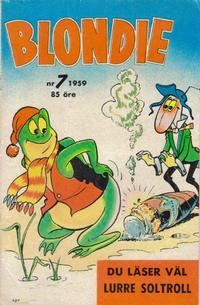 Cover Thumbnail for Blondie (Åhlén & Åkerlunds, 1956 series) #7/1959