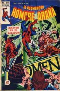 Cover for El Asombroso Hombre Araña (Novedades, 1980 series) #217