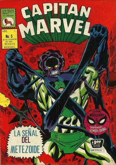 Cover for Capitán Marvel (Editora de Periódicos, S. C. L. "La Prensa", 1968 series) #5