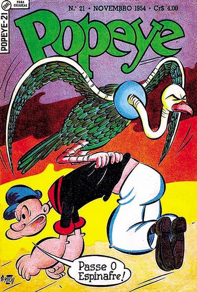 Cover for Popeye (Editora Brasil-América [EBAL], 1953 series) #21