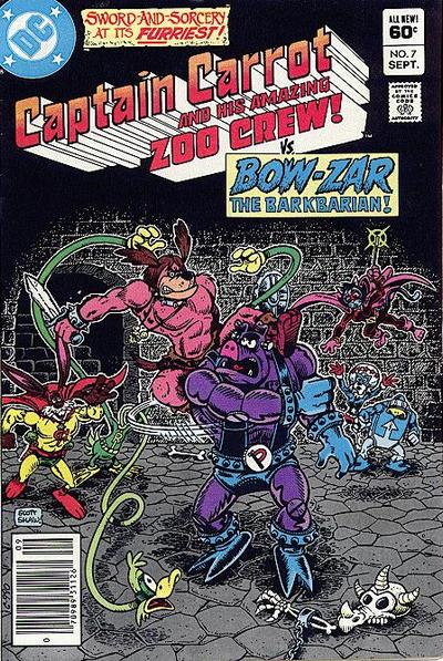 Cover for Captain Carrot and His Amazing Zoo Crew! (DC, 1982 series) #7 [Newsstand]