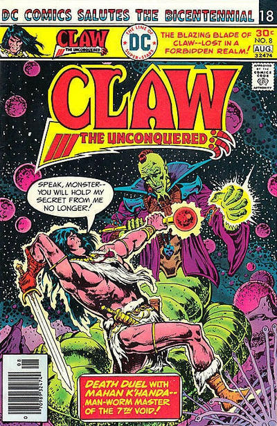 Cover for Claw the Unconquered (DC, 1975 series) #8