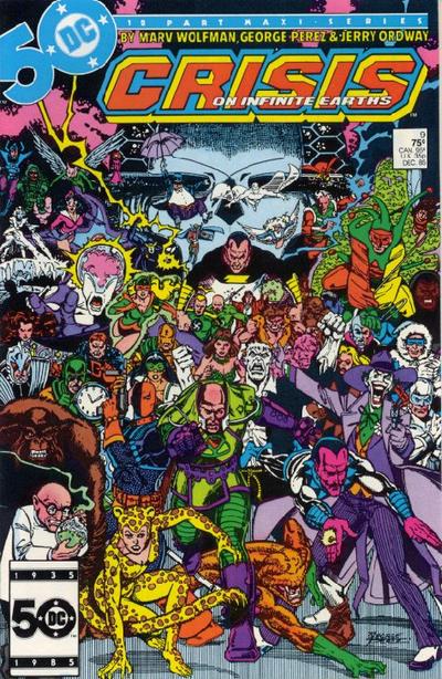 Cover for Crisis on Infinite Earths (DC, 1985 series) #9 [Direct]
