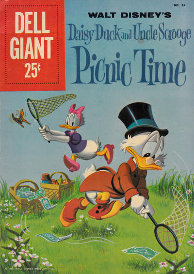 Cover for Dell Giant (Dell, 1959 series) #33 - Walt Disney's Daisy Duck and Uncle Scrooge Picnic Time