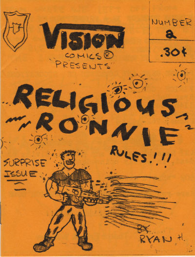 Cover for Religious Ronnie (Ryan Holland [Vision Comics], 1987 series) #2