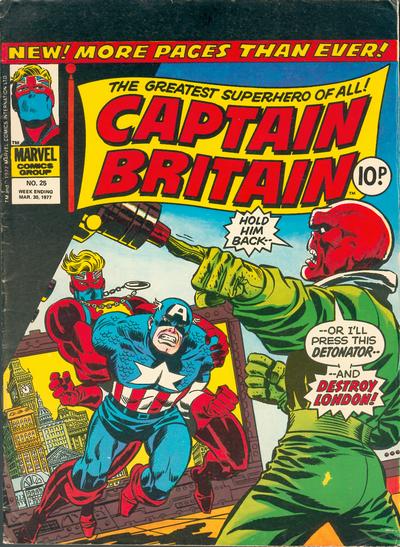 Cover for Captain Britain (Marvel UK, 1976 series) #25