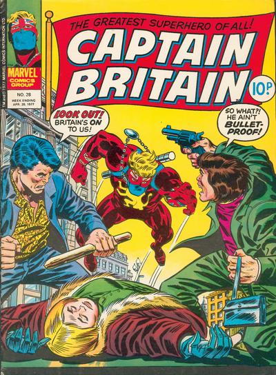 Cover for Captain Britain (Marvel UK, 1976 series) #28