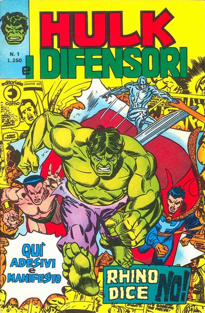 Cover for Hulk E I Difensori (Editoriale Corno, 1975 series) #1
