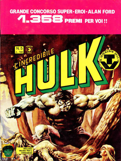 Cover for L'Incredibile Hulk (Editoriale Corno, 1980 series) #5